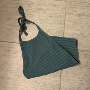 AE blue and green striped halter top